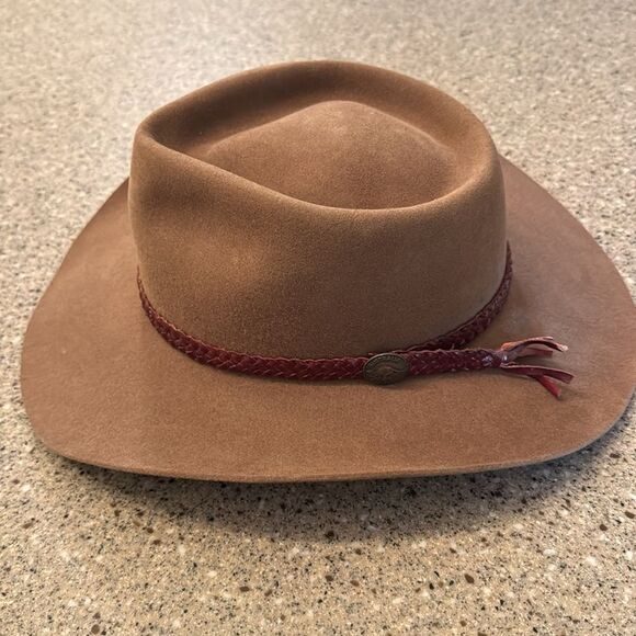 AKUBRA Outback Trading Co. Snowy River 1010 Vintage Pure Fur Felt Hat *NWOT* - Picture 3 of 13